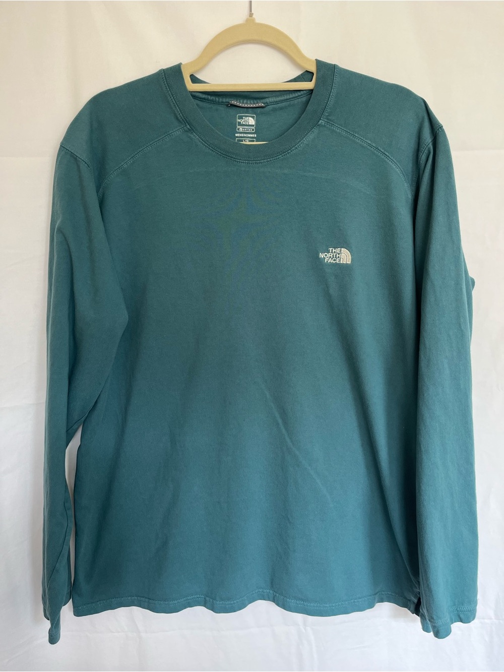 The North Face Teal Long Sleeve Crew Sweatshirt XL 100%cotton